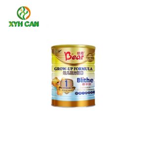 Milk Powder Tin Can Airtight Food Storage Tins Round Metal Tin with Easy Open