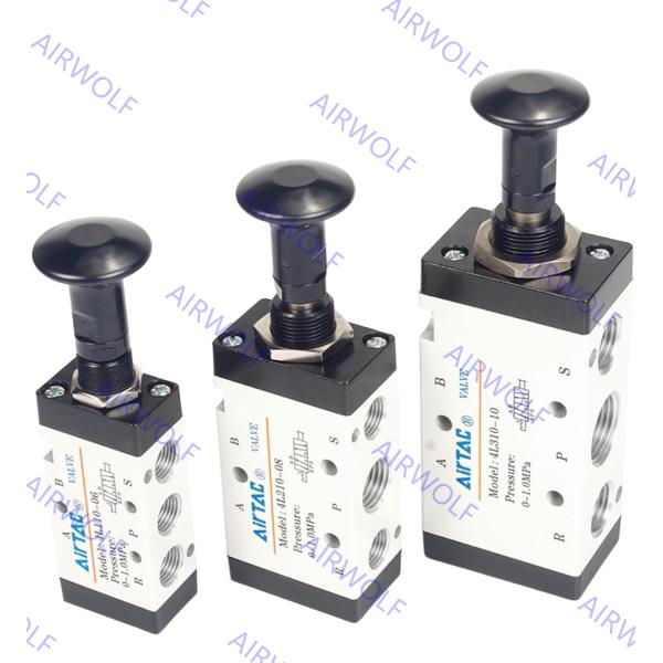 AIRTAC 4L Series 5/2 way Manual Control Direct Acting Push-pull Valves 1/8" 1/4"