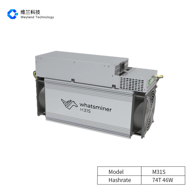 Quality 46J/T Whatsminer M31s 74t , 3404W Asic Mining Machines All In One wholesale