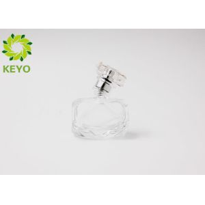 Hexagon Shape Glass Perfume Bottles 30ml With Silver Aluminum Sprayer