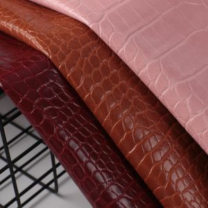 PVC Leather Faux Leather Fabric with Animal Pattern 137cm Width and Double