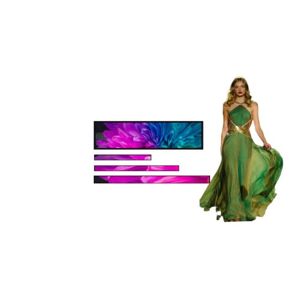 Ultra Wide Digital Shelf Edge Displays , Stretched LCD Screen With CMS Software