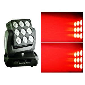 China Night Club Moving Head LED Light / Led Matrix RGBW Color Mixing 9pcs * 10W on sale