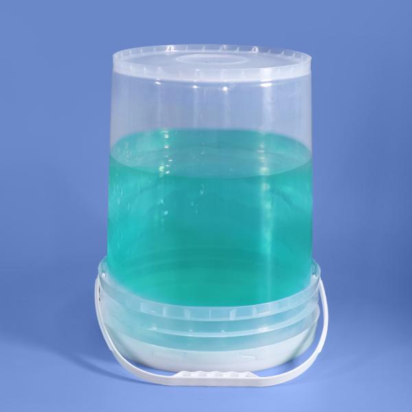 Round 5 Gallon 20 liter Plastic PP Bucket With Spout Lid Handle For Water Paint Oil