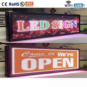 P5 Programmable Scrolling LED Window Display Signs 40*8 Inch
