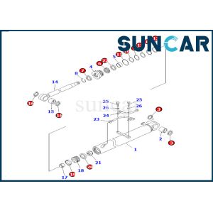 707-99-36660 7079936660 Komatsu Boom Cylinder Seal Kit For PC60-7 Boom Cylinder