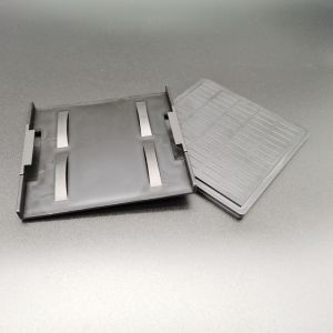 4 Inch Black Push Pull Waffle Pack Lids Clips Antistatic Recyclable