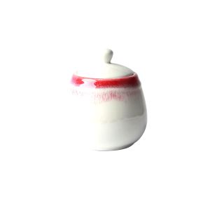 Customized Ceramic Sugar Jar , 300ml Tea Coffee Sugar Canisters For Coffee