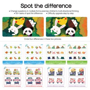 Wipe Clean Spot Difference Cards Concentration Practice Learning