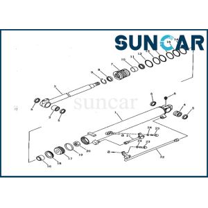 China Excavator Sealing 707-98-22020 Blade Tilt Cylinder Seal Kits PC28UU Komatsu Service Kit on sale