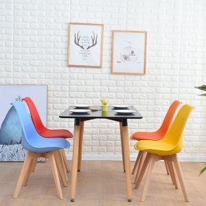 Customized Plastic Dining Chairs Set Of 4 White Plastic Dining Room Chairs