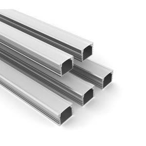 Black 16.6*13.5mm lED profile channel Surface Mounting Black Diffuse