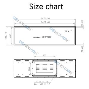 58.4inch 4K Wall Mount PCAP Touch Screen LCD Stretched Display Monitor with HDMI