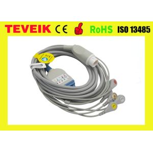 Compatible HP TPU One Piece 5 lead ECG Cable With Snap IEC For M1722A/B