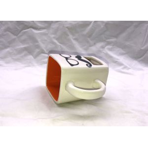 Mustache Glasses 3D Ceramic Mug Cookie Dunk Mug For Drinking / Biscuit Pocket