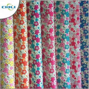 Reusable Split Printed Faux Leather Luxury Fabric Smooth Grain Lightweight