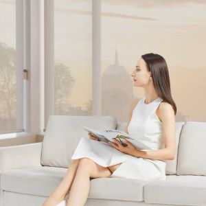 Curtain Polyester Sunscreen Fabric Semi Blackout Waterproof