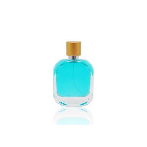 Crystal Clear Cosmetic Spray Bottle , Empty Perfume Bottles With Matte Gold Cap