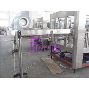 Monoblock Liquid Filling Machine , 5 In 1 Plastic Bottle Pulp Juice Filler