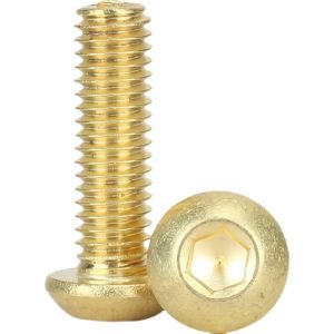 M5-M100 Copper Brass ISO7380 Hex Socket Button Head Security Cap Screw Bolt for