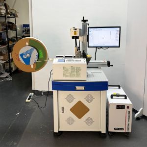 Cheap Fiber Laser Marking Machine with IP54 Dustproof Design 100000 Hours Lifespan and 50W-100W Adjustable Power for Continuous Marking for sale