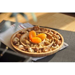 Multifunction Bamboo Serving Tray 5 In 1 Fruit Platter Contemporary Style