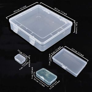 Rectangular Empty Mini Clear Plastic Organizer Storage Box Containers With
