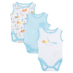 Unisex 100% Cotton Custom Printing Solid Color Sleeveless Baby Summer Rompers