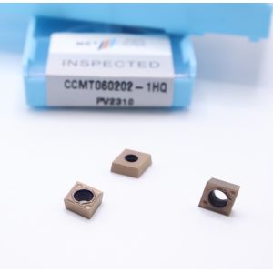 CCMT060202-1HQ PV2310 Cermet Cutting Tool Inserts Bronze Material HRA92.5