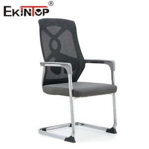 China Gray Ergonomic Modern Office Chair With Mesh Backrest And Armrests on sale