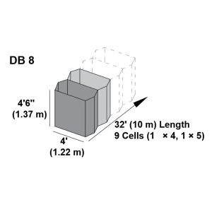 MIL8 1.37x1.22x10m Hesco Bastion Barrier System for Perimeter Security and Flood