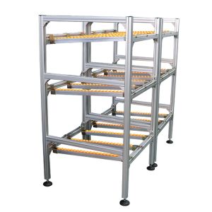 Warehouse Sliding Shelf Rack Flow Rail Plastic Wheels Roller Track Conveyor Load