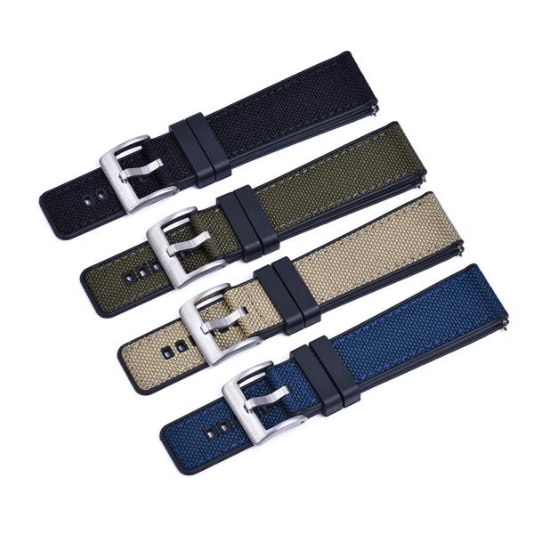 Quality JUELONG Elite Nylon Watch Band Hybrid Fabric Rubber FKM Quick Release Watch Straps 20mm 22mm wholesale