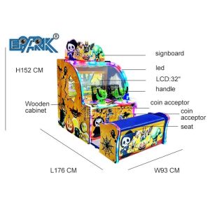 Coin Operated Spooky Ball Shooting Arcade Games Machines Amusement Machines