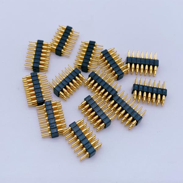 Quality Customized 2.0mm Pitch Brass Pogo Pin 2row 14Pin Spring Loaded Connectors Male Gender wholesale
