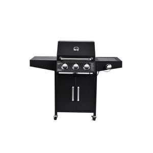 China Flat Top Garden Gas BBQ Grill with Side Cooker 3 1 Steel Flame Safety Device 13000BTU*4 on sale