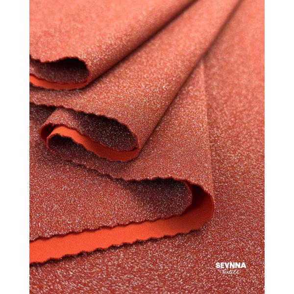 230gsm Weight Double Knit Fabric with Recycled Nylon and Metallic Finish for