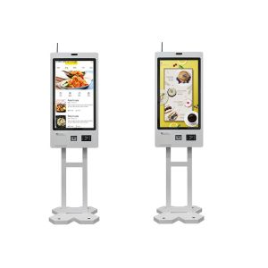 32 Inch Touch Screen Self Service Ordering Kiosk With QR code Scanner / Thermal