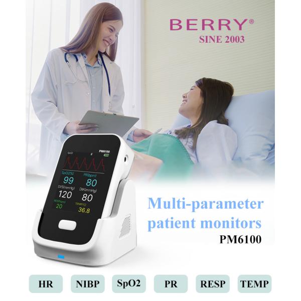 Medical Bluetooth Heart Rate Multi Parameter Patient Monitor CE Spo2 ECG NIBP