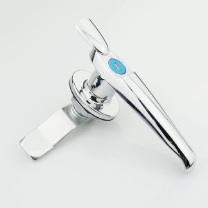 Construction Machinery Cabinet Door Handle Lock Bright Chrome Plated