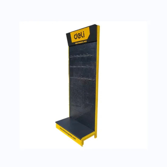 Factory customized color size metal heavy duty minimarket blue shelves wall