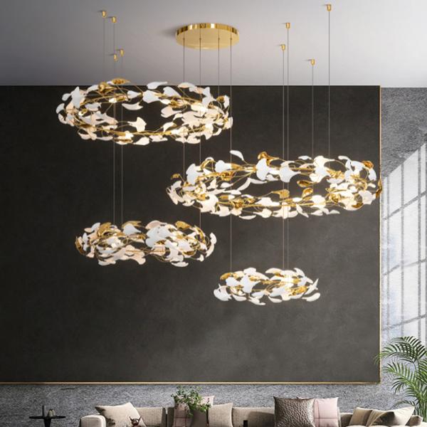 Creative Led Chandelier For Living Room Luxury Staircase Lamp nordic tree