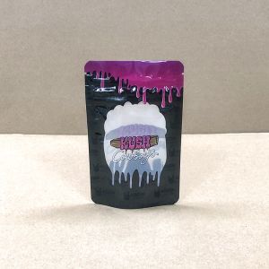 China Custom Stand Up Pouch Thumb Pockets With Reclosable Child-Resistant Zipper on sale