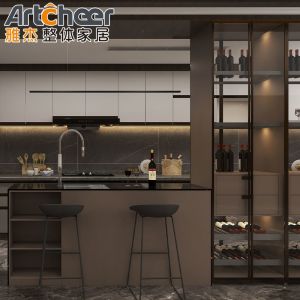 Modern Maple Kitchen Cabinet And Wall Cabinet Set Modular / RTA Customized Size