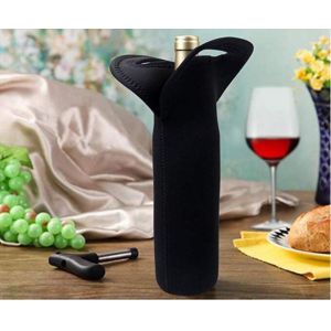 Protective Neoprene Wine Carrier Tote Bag Travel for Champagne Bottles