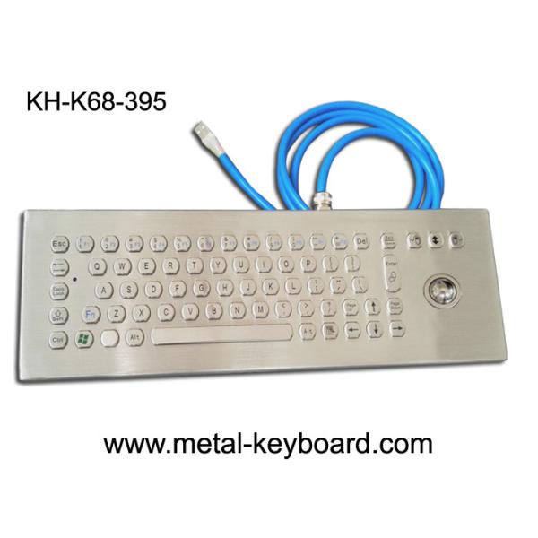 70 Keys Ruggedized Keyboard , Stainless Steel Access Kiosk Keyboard with