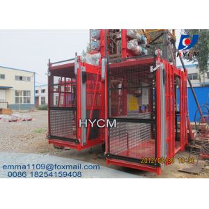 2tons Construction Man and Material Hoist Twin Cages Inverter Control