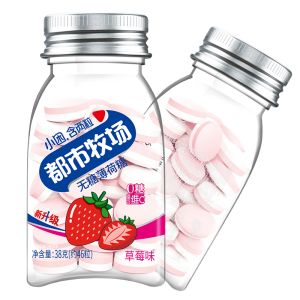 Strawberry Sugar Free Mints Customized Flavor Vitamin Healthy Candy Wholesale