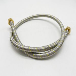 Cheap Stainless Steel Wire Braided Rubber Flexible Gas Hose 1/2&quot; HI-HI 60cm 100cm for sale