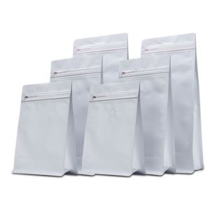 China half lb/8oz Stand Up Coffee Bag/Flat Bottom Pouch with Air Release Valve and Reusable Side Zipper/Smell Proof Bags on sale